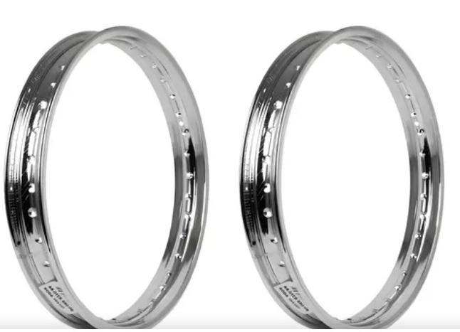 Aro cromado dianteiro e traseiro